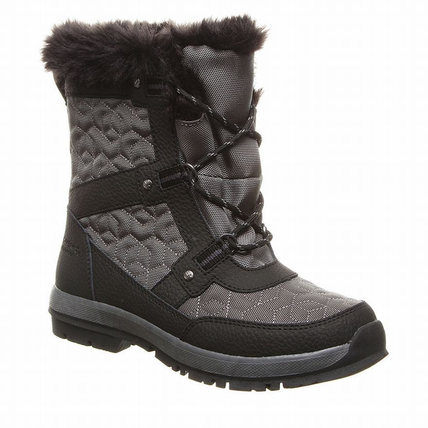 Bearpaw Marina Ankle Boots UK - Women's Boots Black/Grey ||ADFHCV-680||